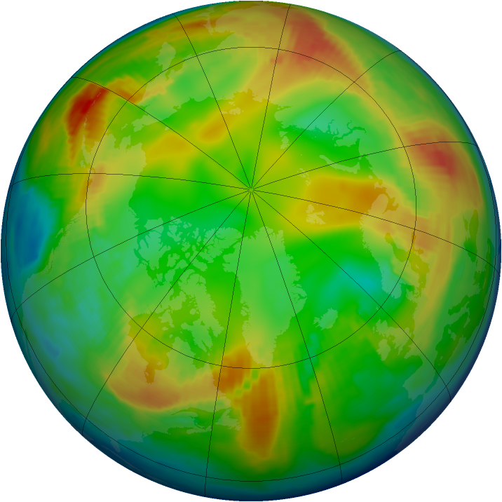 Arctic ozone map for 28 January 1997